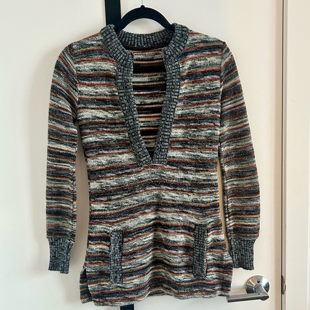 Vintage 70s Belted Tunic Sweater